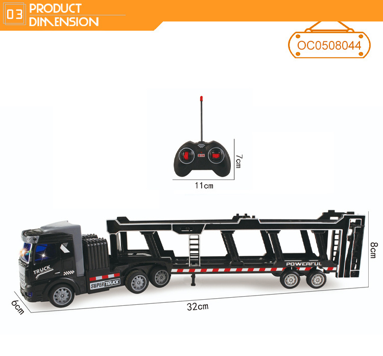 1:48 remote control trailer transportation toy truck rc trailer