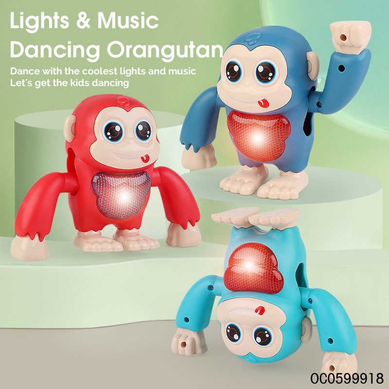 Hand clapping switch sensor plastic dancing monkey musical electric toys 2023 for kids