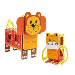 Educational blocks creative magnetic cube animal building blocks for kids