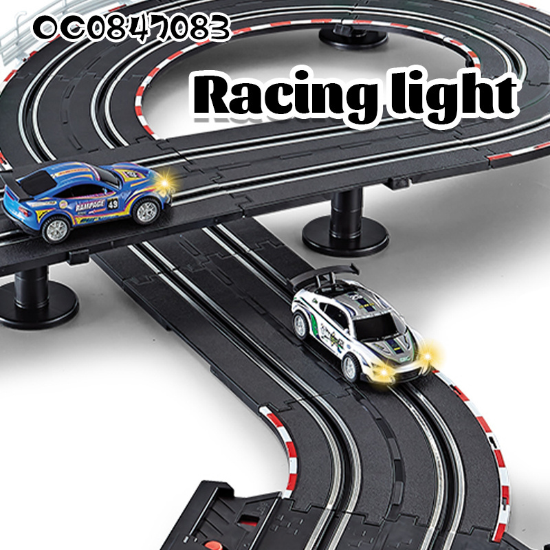 1:43 Remote control electric rail toy car race track set for kids toys with light