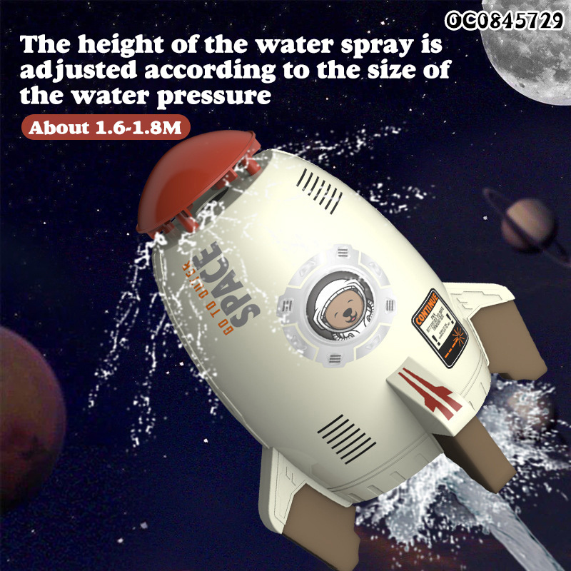 Summer space water pressure water spray splash rocket launcher toy for kids