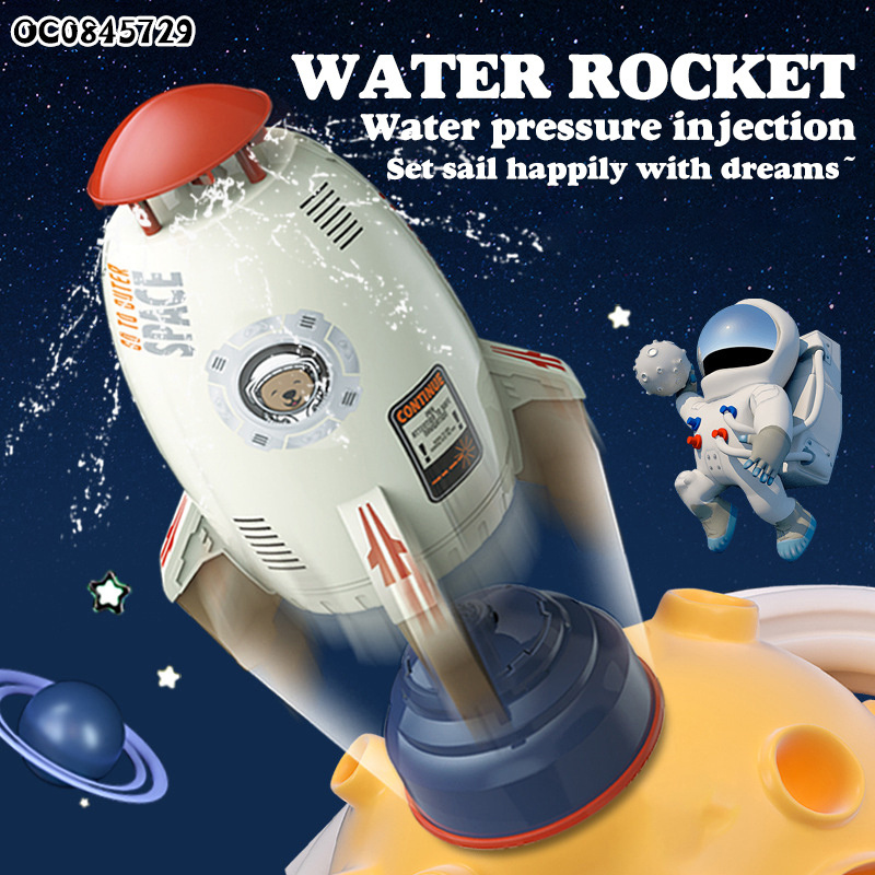 Summer space water pressure water spray splash rocket launcher toy for kids