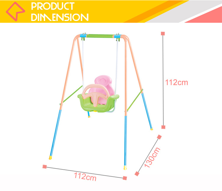 Hot sale plastic hanging indoor baby swing with basketball set