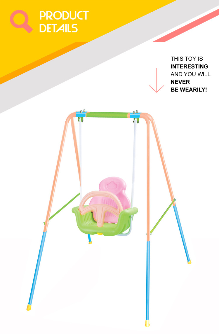 Hot sale plastic hanging indoor baby swing with basketball set