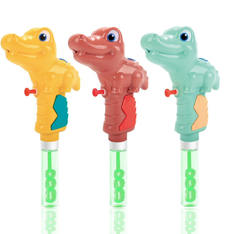 Hot selling plastic blowing dinosaur mini bubble wands pipes toy for kids