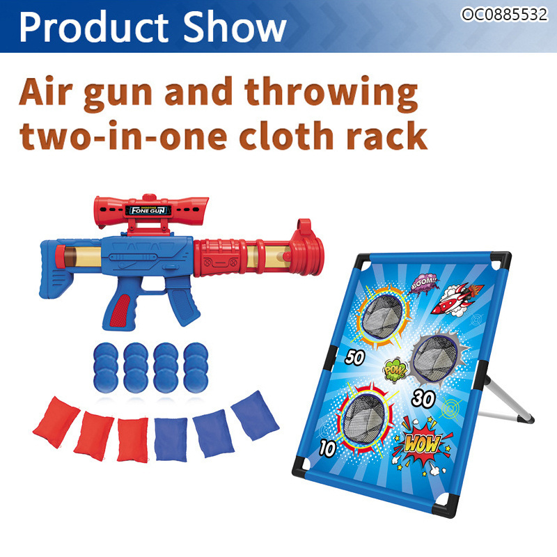 2in1 Target sandbags board bean bag toss toy air soft bullet gun with eva ball