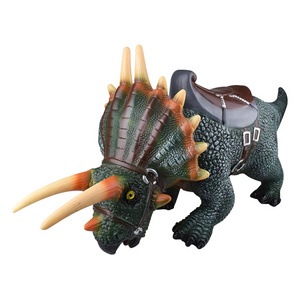 Big Triceratops baby ride on realistic dinosaur toy for kids with light