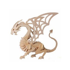 Factory 50pcs dragon game magic kids wooden 3d puzzles chinese toys