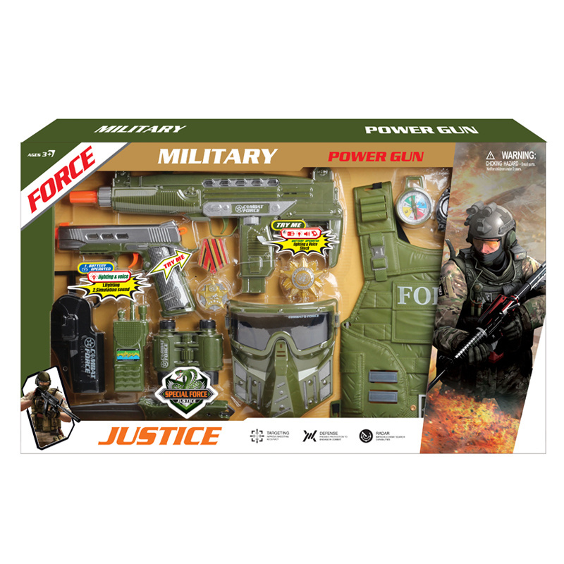 Boys role play toy soldiers military play set with guns accessories