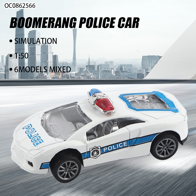 1:50 Diecast police toy cars model metal pull back car alloy toy vehicles for kids