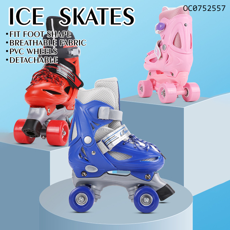 Kids winter XS size ice skating 2in1 adjustable ice skates ice skating shoes