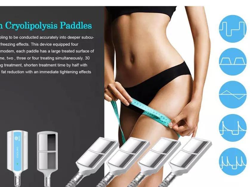 Newest Technology Body Contouring Cool Thermal Paddles Cryoskin EMS Shockwave Machine