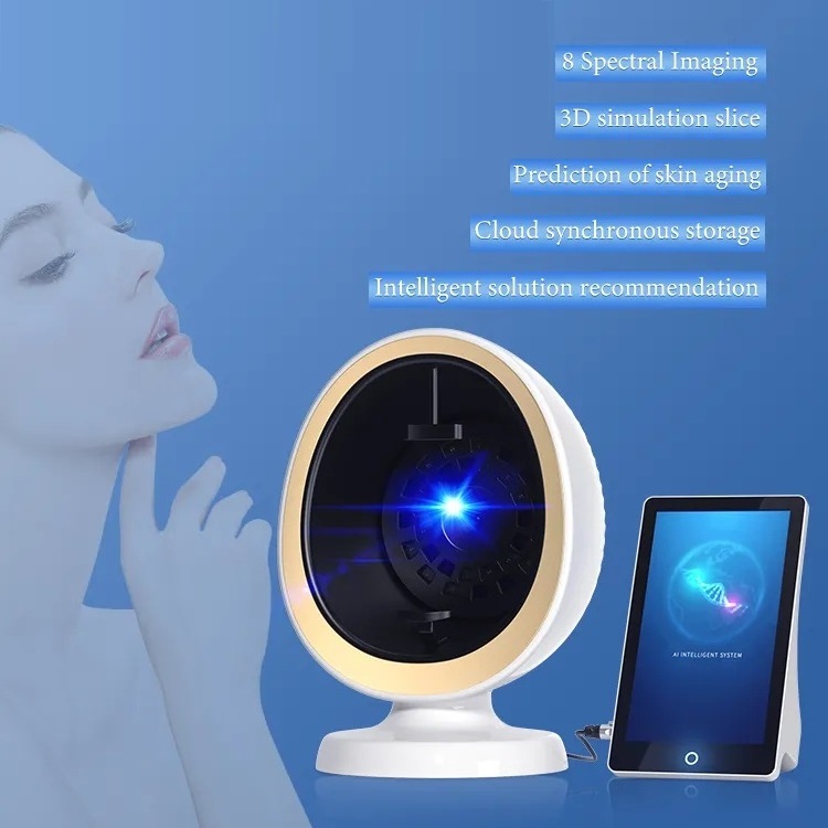 Portable Facial Scanner Skin Diagnostic Analysis 3D Smart Magic Mirror Digital Visia Skin Analyzer