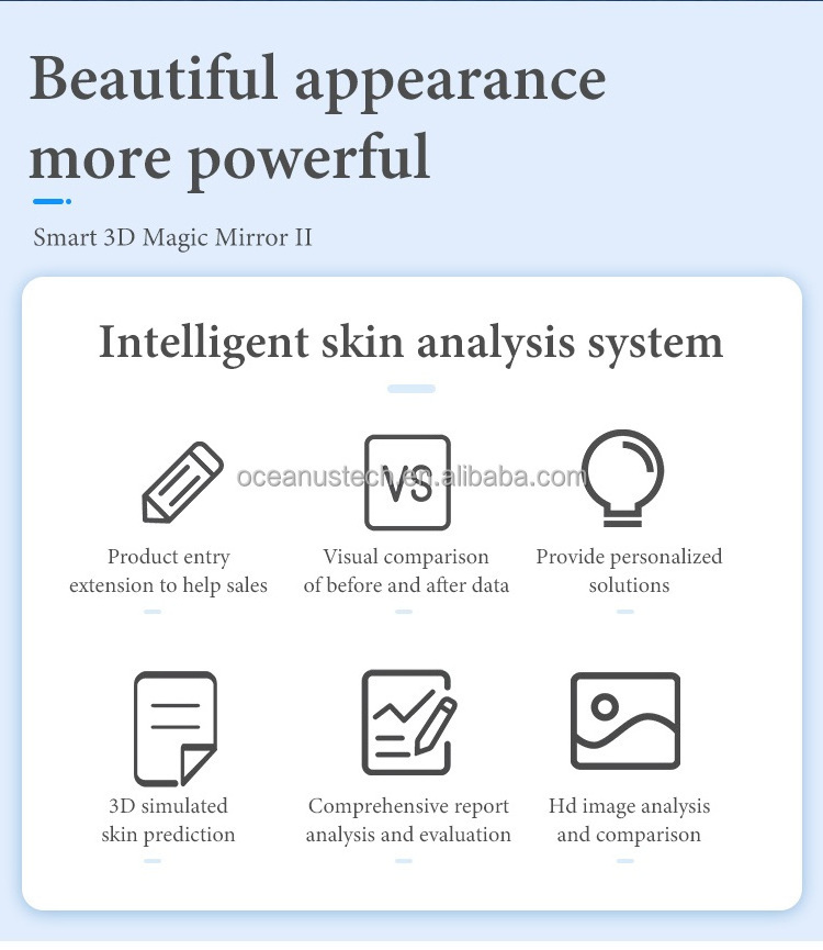 Portable Facial Scanner Skin Diagnostic Analysis 3D Smart Magic Mirror Digital Visia Skin Analyzer