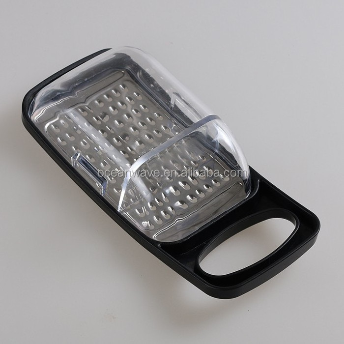 Stainless steel cheese grater with container