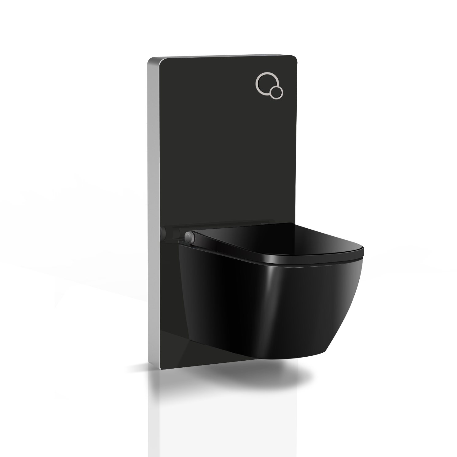 Black Colour Oceanwell Intelligent Toilet Hotel Bathroom Ceramic Wall Mounted One Piece Smart Toilet