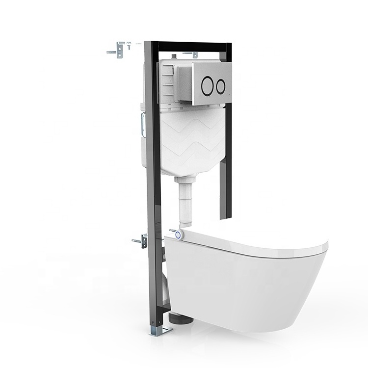 High quality wall hung toilet bathroom system 3/6l flushing concealed cistern in wall water tank