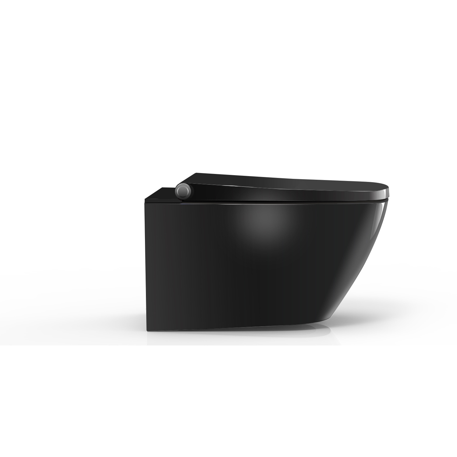 Black Colour Oceanwell Intelligent Toilet Hotel Bathroom Ceramic Wall Mounted One Piece Smart Toilet