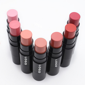 OCHAIN Low MOQ Design Your Own Logo Private Label Clay Pink Blush On Face Makeup Custom Vegan Cream Blush Stick