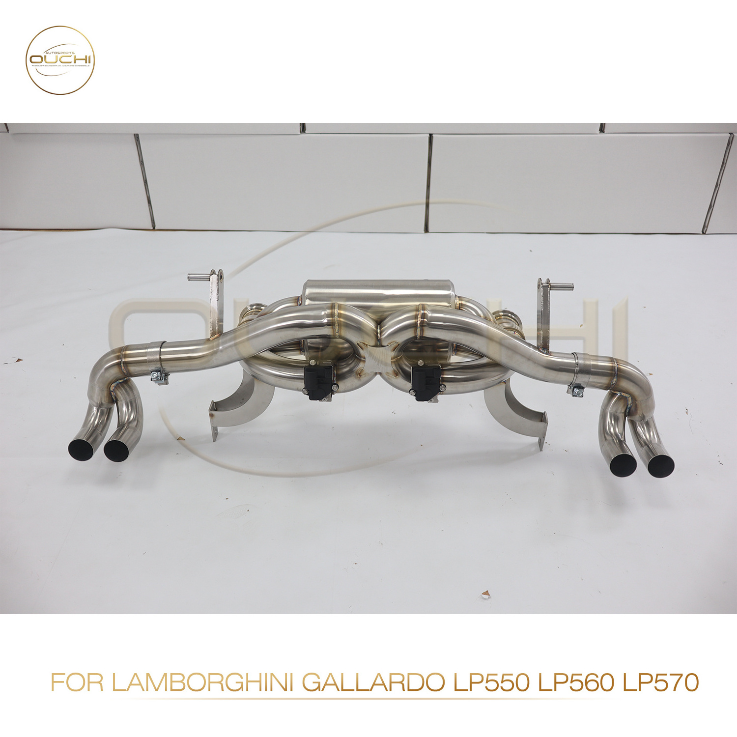 OUCHI Exhaust System Stainless Steel Performance Catback for Lamborghini Gallardo LP550 LP560 LP570 Muffler With Valve