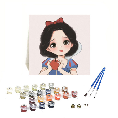 Orfon Q1027 Snow White diy oil painting princess diy painting for kids paint by numbers kits on canvas for wall decoration