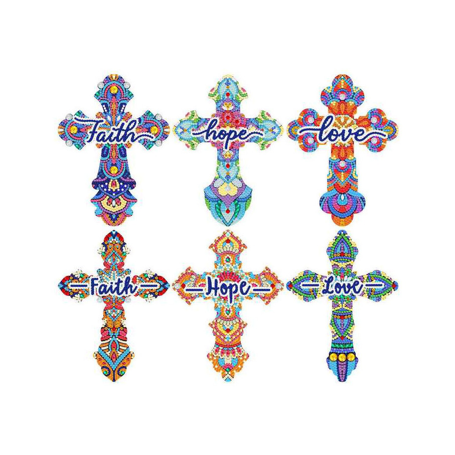 6pcs Diy Diamond Painting Cross Bookmark Diamond Embroidery Customize Bookmarks Diamond Art Kits For Adults And Kids