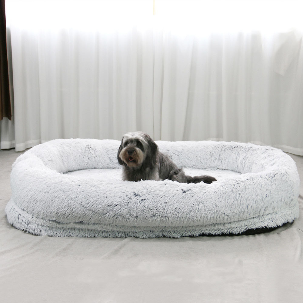 wholesale Fluffy Orthopedic Washable Adult Size Giant Large Human Dog Bed For Human People Large Dog Pet