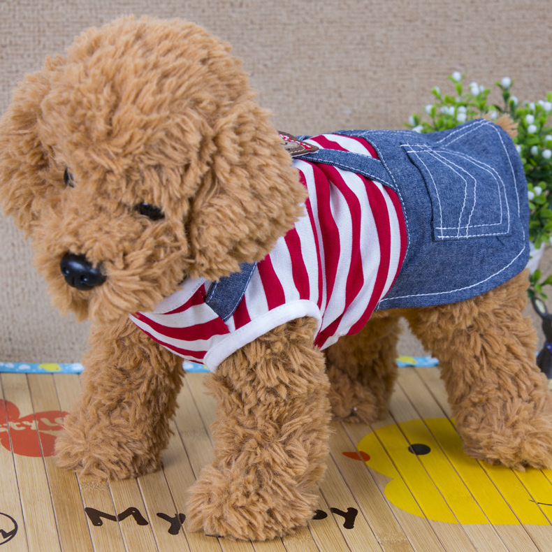 XS-4XL  Dog Clothes Pets Clothing Jean Plush Denim Teddy Fadou Schnauzer Bears Pomeranian Clothes for Dogs Coat Jacket