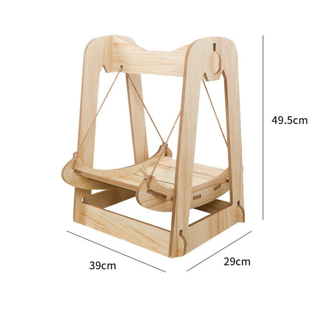 Wholesale High Quality Cat Hammock Wooden Shaker Cat Rocking Chair Cradle Swing Four Seasons Universal Detachable Pet Bed