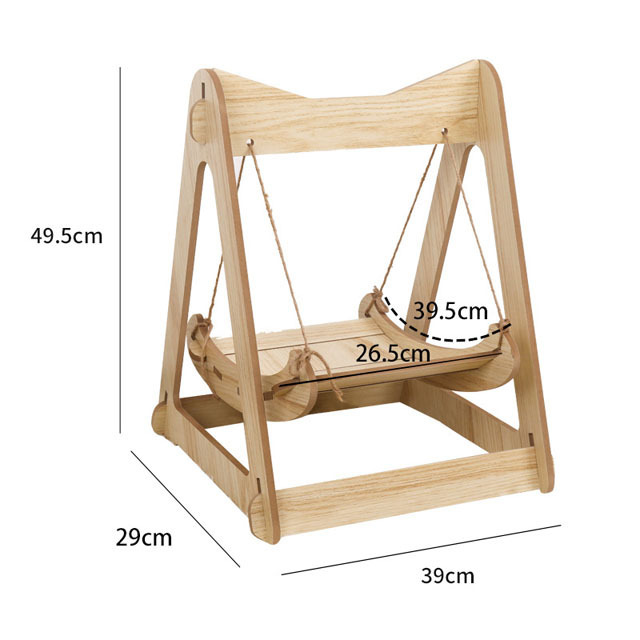 Wholesale High Quality Cat Hammock Wooden Shaker Cat Rocking Chair Cradle Swing Four Seasons Universal Detachable Pet Bed