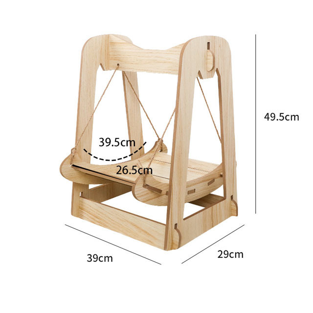 Wholesale High Quality Cat Hammock Wooden Shaker Cat Rocking Chair Cradle Swing Four Seasons Universal Detachable Pet Bed