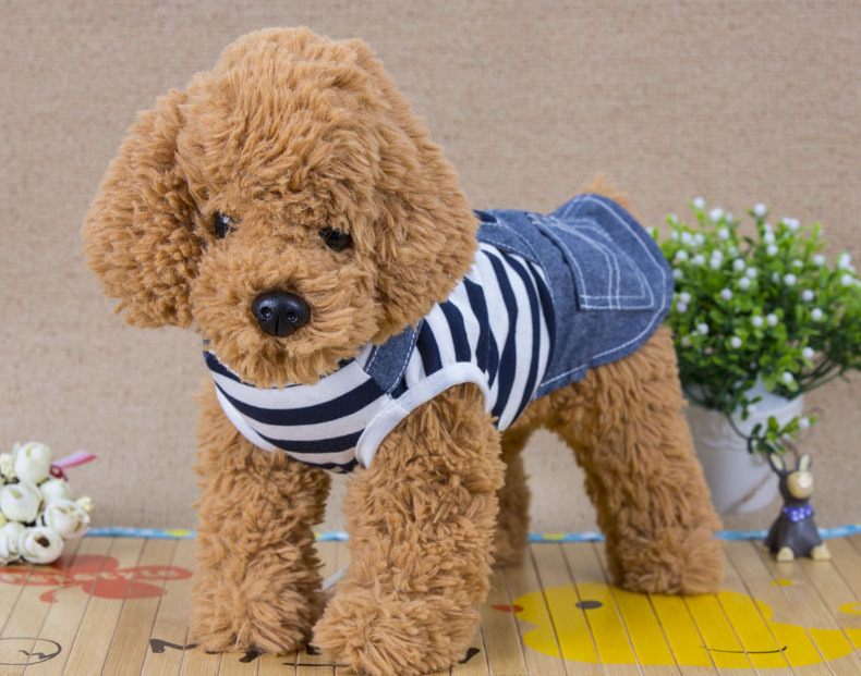 XS-4XL  Dog Clothes Pets Clothing Jean Plush Denim Teddy Fadou Schnauzer Bears Pomeranian Clothes for Dogs Coat Jacket