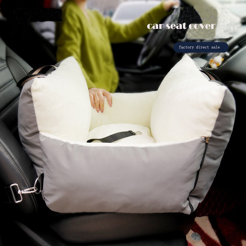 Fully Removable Double-sided Fabric Detachable Dog Kennel Comfortable Safety Nest Dog Car Seat Bed