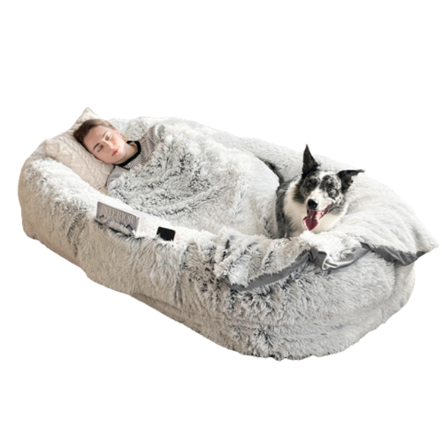 wholesale Fluffy Orthopedic Washable Adult Size Giant Large Human Dog Bed For Human People Large Dog Pet