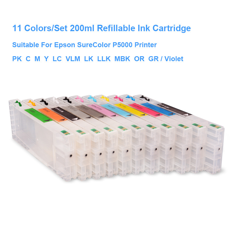 Ocinkjet Multicolor 200ML T9131-T913B Refillable Ink Cartridge With One Time Chip For EPSON SureColor SC-P5000 Printer