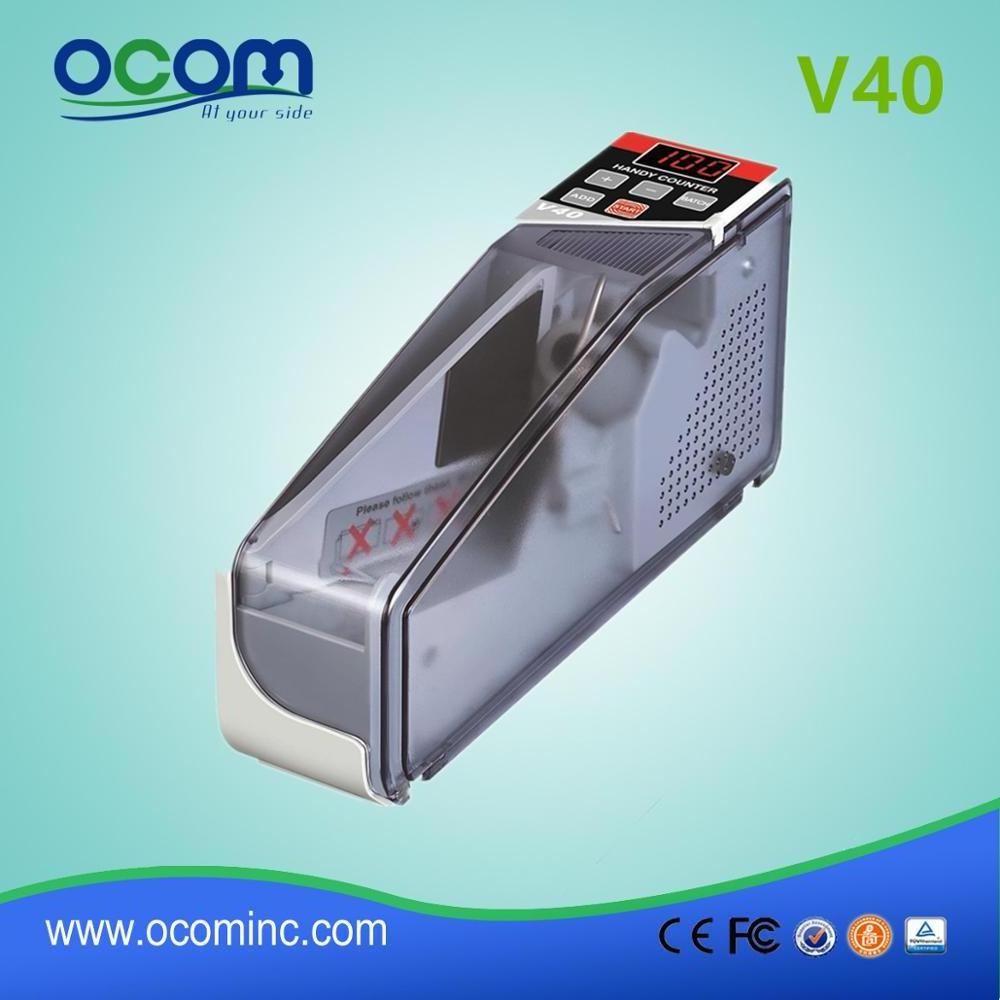 Mini Portable Shop Cash Money Bill Banknote Counter Machine (Model:V40)