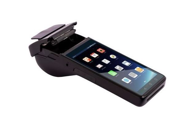 handheld 5.5 inch mobile bill payment machine smart android pos with cradle