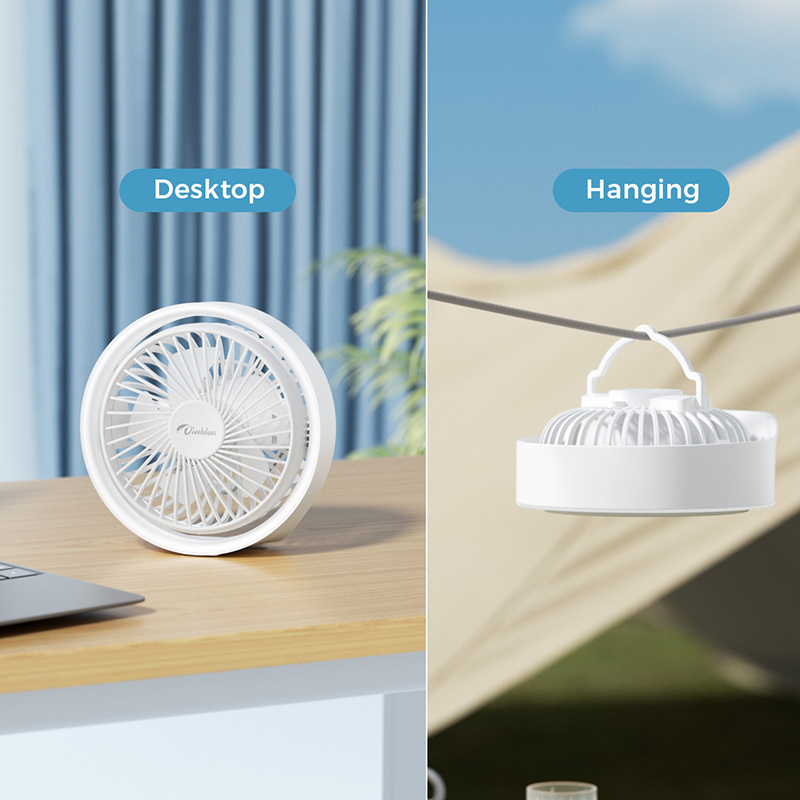 Portable Rechargeable Light  Outdoor Ceiling Fan with Led light