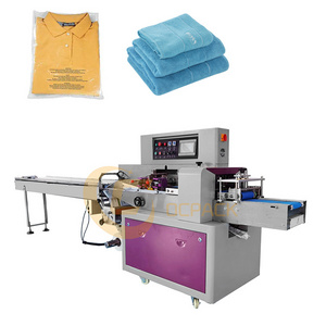 OC-600X T-Shirt Socks Hair Towel Flow Packing Machine Pillow Packaging Machine For Clothes