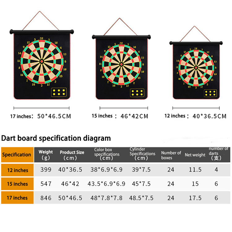 Indoor and Outdoor Game 2 in 1 Magnetic & Felt Dartboard Toys Magnetic Dart Board for Kids Gifts