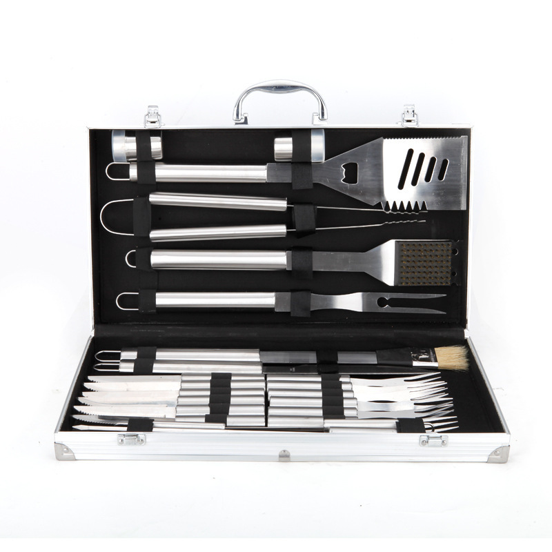 24pcs Stainless Steel Garden Barbecue Tools Set Grill Snap On Bbq Utensil Set Grilling Tool