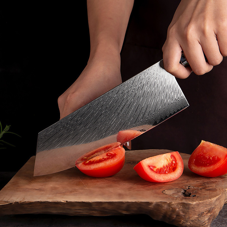 Most Popular Slicing Utility Knife Cooking Tools With Resin Handle Damascus Steel Kitchen Chef Knife Set For Kitchen