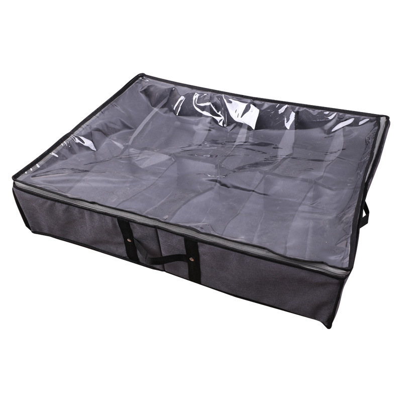 online Product Under Bed Shoe Storage Organizer Underbed Shoe Container Box Bedding Storage with Clear Set