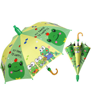 Light Weight Design J-Shaped Handle Double Layer Wind and Rain Protection 33 Inches Kids Umbrella