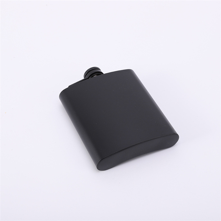 Leakproof Matte Black 6/7/8 Oz Stainless Steel Hip Flask for Liquor Perfect for Wedding Party Men Gift