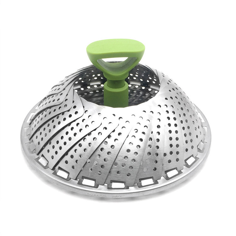 Collapsible Steam Cooking Insert Stainless Steel Expandable Steamer Basket for Steaming Food Vegetable