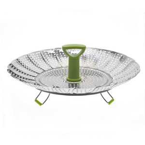 Collapsible Steam Cooking Insert Stainless Steel Expandable Steamer Basket for Steaming Food Vegetable