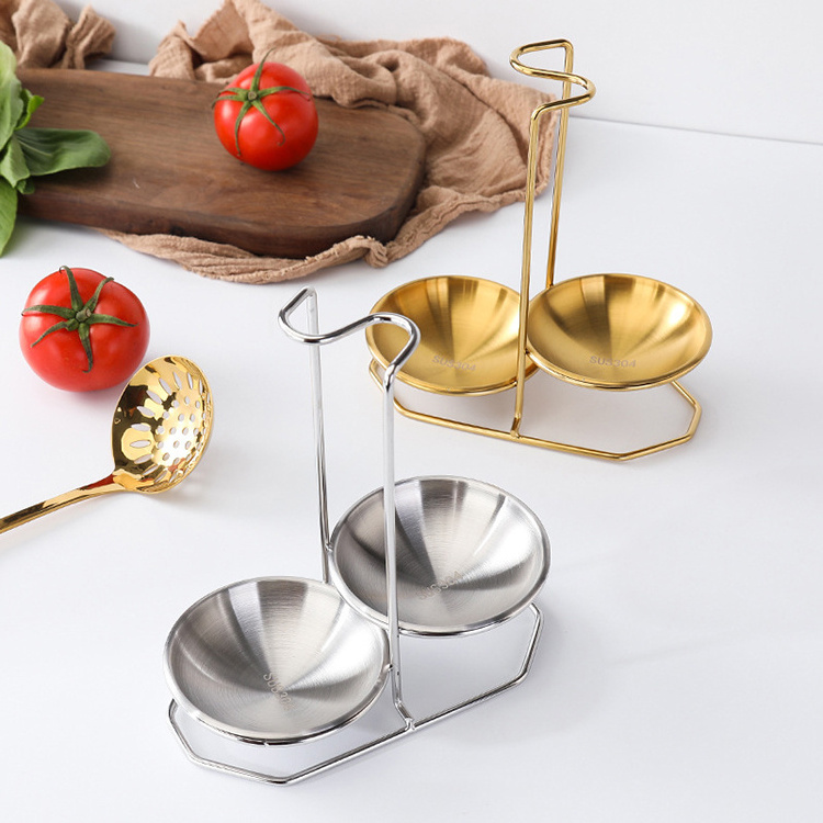 New Arrivals Spoon Rest Holder With Stainless Steel Rack For Party Pot Lid Holder For Pots And Spoon Rest With Bowls And Dishes