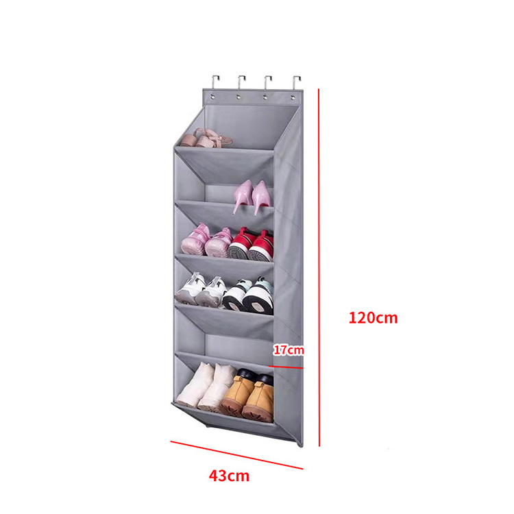 Hot sale portable folding Breathable Waterproof Oxford Fabric large space Hanging Shoe Organizer for bags shoes and baby toys