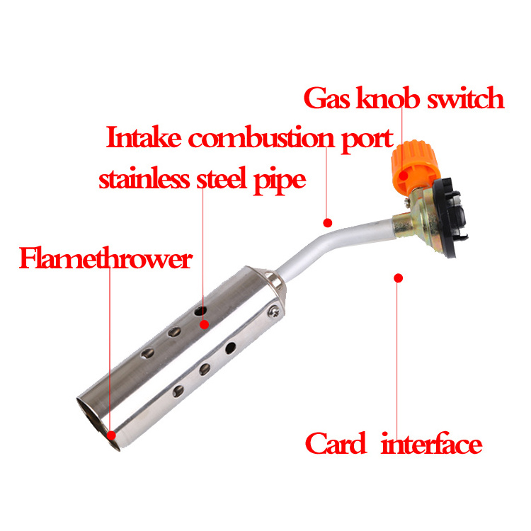 Portable BBQ Adjustable Flame Butane Gas Torch Burner Cassette Spray Gun Brazing Welding Tool